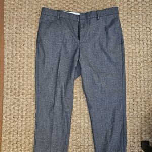 H&M Men's Navy Checked Dress Pants